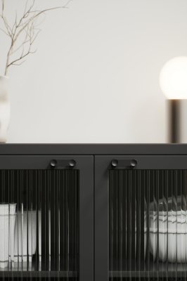 Punto 32 möbelknopp i metall, mattsvart