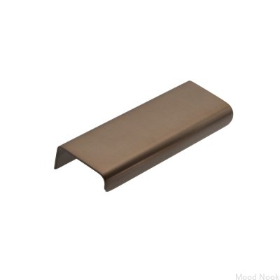 Möbelhandtag Lip 120-kant, mässing, brun, borstad
