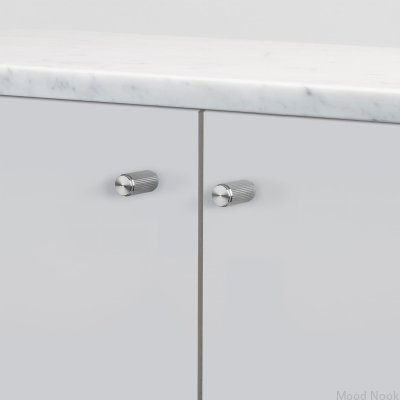 Linear 12 Stål Silver Möbelknopp (Set om 2)