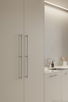 Villa Long 640 nickel längsgående möbelhandtag