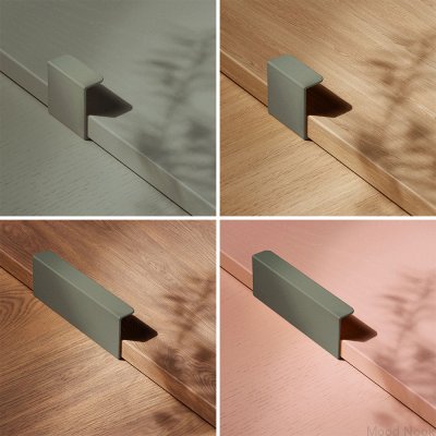 Hide 40 edge möbelhandtag, askgrön metall
