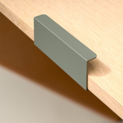 Hide 120 edge möbelhandtag, metall Ash Green