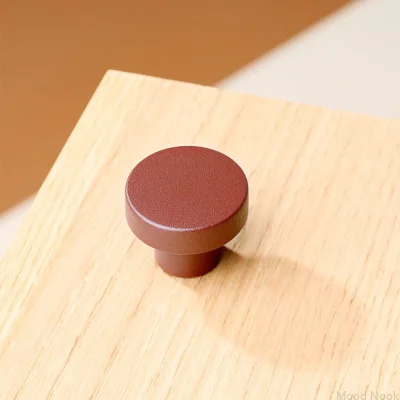Cirkulär 33 Metall Rödbrun möbelknopp