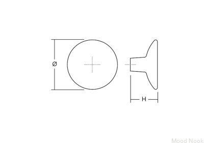 Мебельная ручка Disc 38 Wooden Oak Unlarnished