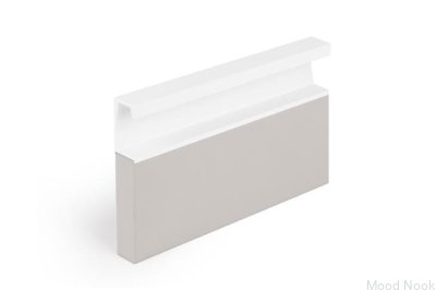 Tirador para mueble empotrado Six 297 Aluminio Blanco Mate