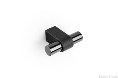 Gałka meblowa T-Bar Casey 60 Aluminiowa Czarna Tytanowa Polerowana