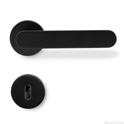 Vibe Plain dörrhandtag, aluminium, mattsvart, standard skandinavisk