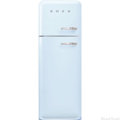 Refrigerador MultiFlow System FAB30LPB5 estilo años 50, 172 cm, color azul pastel (tiradores cromados)
