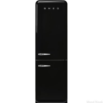 Refrigerador estilo años 50 FAB32RBL5 196,8 cm Sistema MultiFlow Negro (tiradores cromados)