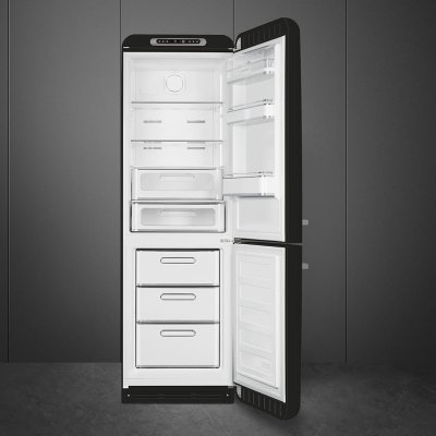 Lodówka 50'S Style FAB32RBL5 196,8 cm System MultiFlow Czarna (chromowane uchwyty)