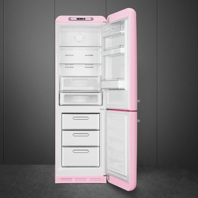 Lodówka 50'S Style FAB32RPK5 196,8 cm System MultiFlow Pastelowa Różowa (chromowane uchwyty)