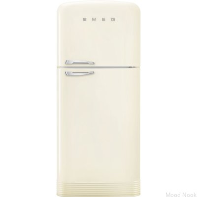Refrigerador FAB50RCR5 estilo años 50, 192,1 cm, color beige (tiradores cromados)