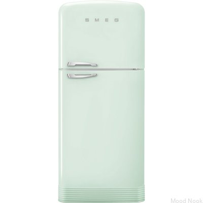 Refrigerador FAB50RPG5 estilo años 50, 192,1 cm, verde pastel (tiradores cromados)