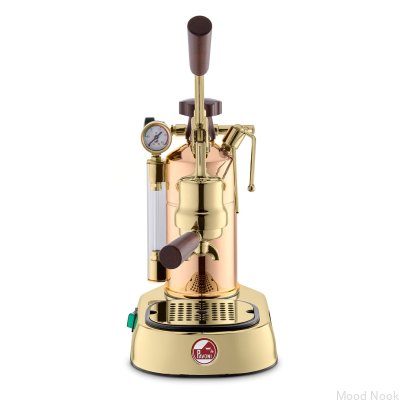 Профессиональная кофеварка Rame Gold Lever цвета золота и меди