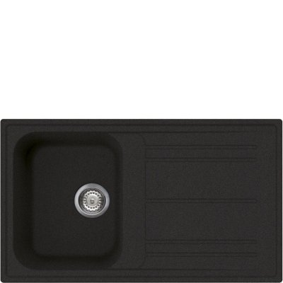 Zlewozmywak Rigae LZ861A2 1-komorowy Kompozytowy Antracytowy