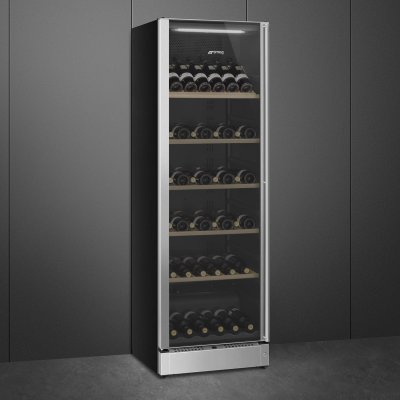 Chłodziarka na wino 185 cm Universal SCV115GS Czarna ze Stalą Nierdzewną