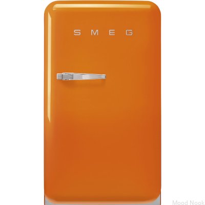 Refrigerador naranja FAB10ROR6 de 97 cm, estilo años 50 (tirador cromado)
