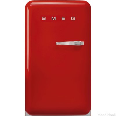 Refrigerador rojo FAB10LRD6 de 97 cm, estilo años 50 (tirador cromado)