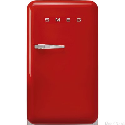 Refrigerador rojo de 97 cm FAB10RRD6 estilo años 50 (tirador cromado)