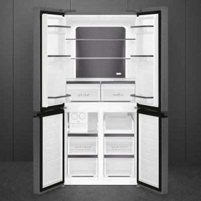Lodówka Universal FQI48KD 179 cm French Door Czarna Stal Nierdzewna