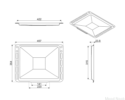 Blacha do pieczenia Universal 20 mm głębokości BN620-1 Emaliowana