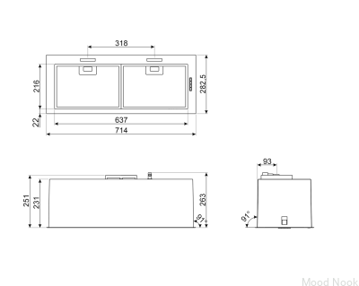 Okap podszafkowy Universal KSG70HPE