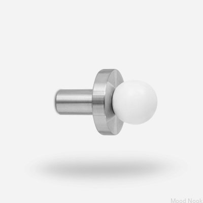 Вешалка для одежды Pola W Brass White с основанием из матовой стали