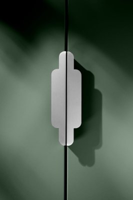 Puxador para móveis Tilda Silver Matt 160 em aço escovado com acabamento em prata fosca