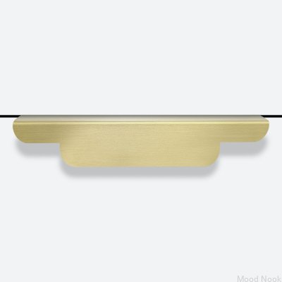 Puxador para móveis Tilda 160 edge Latão Dourado Escovado Sem Verniz