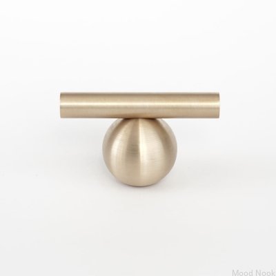 Puxador para móvel T-Bar Marbelo 04, latão escovado, sem verniz