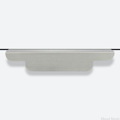 Puxador para móveis Tilda Silver Matt 160 em aço escovado com acabamento em prata fosca