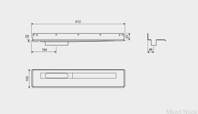 Desagüe lineal 1004 700 Brida trasera Desagüe de pared izquierdo Acero