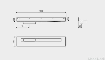 Desagüe lineal 1004 900 Brida trasera Desagüe de pared izquierdo Acero