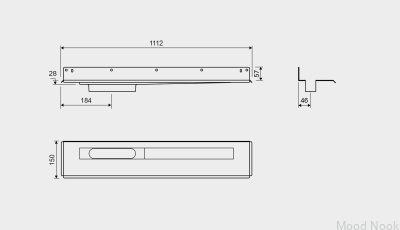 Desagüe lineal 1004 1000 Brida trasera Desagüe de pared izquierdo Acero