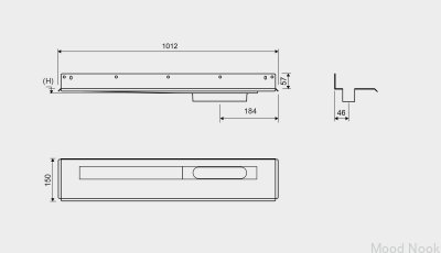 Desagüe lineal 1004 900 Brida trasera Desagüe de pared derecha Acero