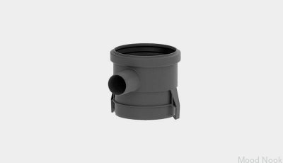 Extensión de desagüe de esquina con conexión lateral de 40 mm