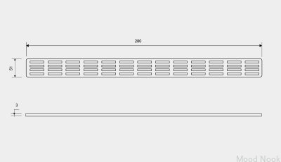 Rejilla de drenaje ClassicLine Stripe 280 acero cepillado