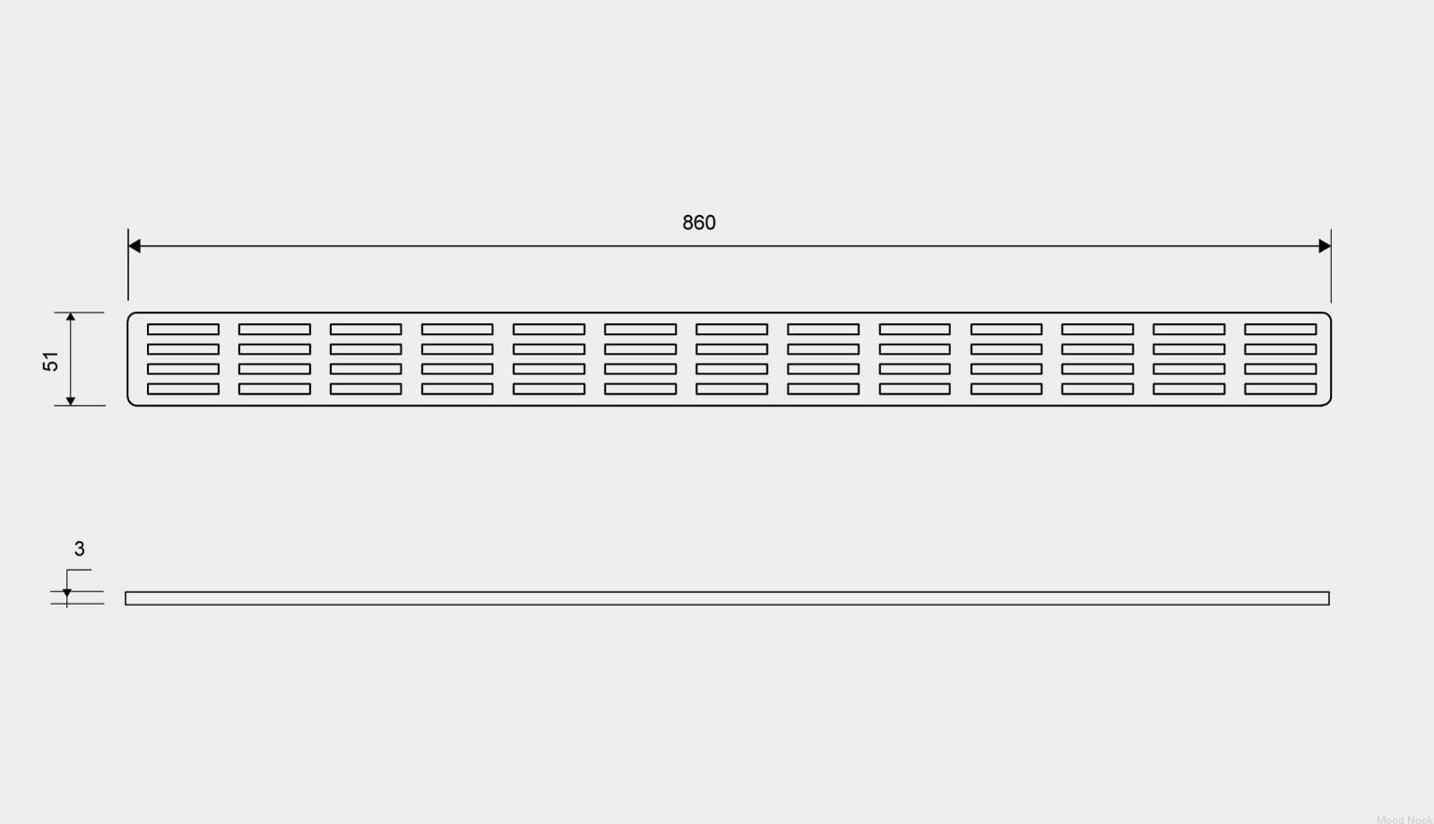 16050900--Ruszt-do-odpływu-ClassicLine-Stripe-860-Stalowy-Szczotkowany-Unidrain-MoodNook_2