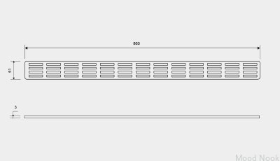 Rejilla de drenaje ClassicLine Stripe 860 acero cepillado