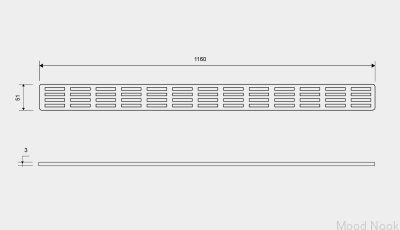 Rejilla de drenaje ClassicLine Stripe 1160 Acero cepillado