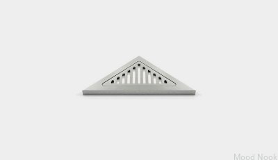 Estante de ducha triangular de esquina ClassicLine en acero cepillado