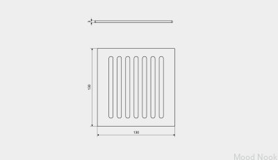 Rejilla de columna ClassicLine 130 para desagüe cuadrado