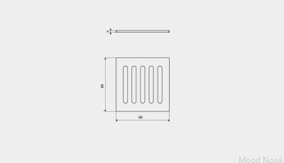 Rejilla de columna ClassicLine 88 para desagüe cuadrado