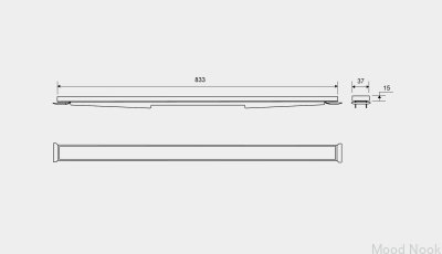 Panel de casete para desagüe lineal HighLine 833 15 Acero cepillado