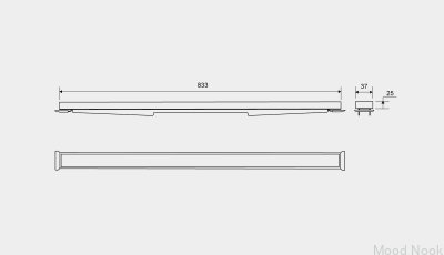 Panel de casete para desagüe lineal HighLine 833 25 Acero cepillado