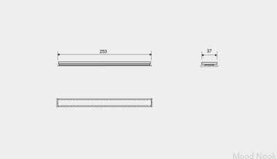 Panel de drenaje lineal de acero cepillado HighLine Custom 253