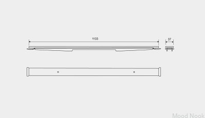 Panel de drenaje lineal de acero cepillado HighLine Custom 1133