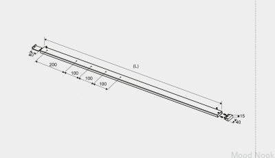 Riel superior derecho GlassLine de acero cepillado