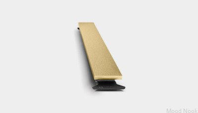 Panel de drenaje lineal HighLine 833 de acero PVD dorado