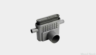 Módulo de desagüe con salida horizontal 75 mm con sifón extraíble y dos conexiones laterales